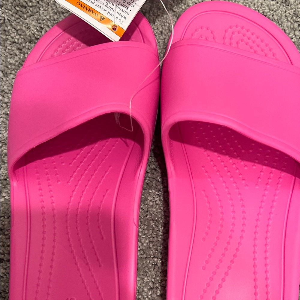 CROCS Kandee Slide- Pink Women's Sandals size 7 - Picture 12 of 15